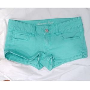 ae colored denim shortie aqua